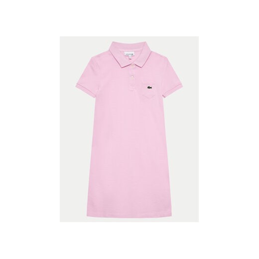 Lacoste Sukienka codzienna EJ2816 Różowy Regular Fit ze sklepu MODIVO w kategorii Sukienki dziewczęce - zdjęcie 172375092