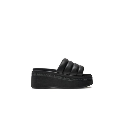 Tommy Jeans Klapki Tjw Wedge Sandal EN0EN02455 Czarny ze sklepu MODIVO w kategorii Klapki damskie - zdjęcie 172375164