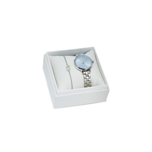 Liu Jo Zestaw zegarek i bransoletka Couple Plus TLJ2039 Srebrny ze sklepu MODIVO w kategorii Zegarki - zdjęcie 172375213