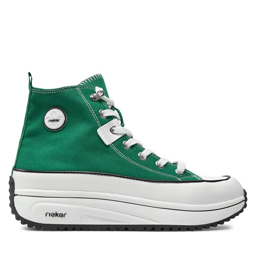 Sneakersy Rieker 90010-52 Zielony ze sklepu eobuwie.pl w kategorii Trampki damskie - zdjęcie 172375902