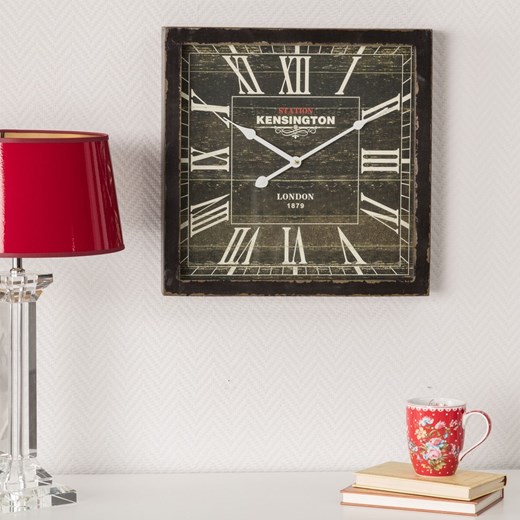 Zegar ścienny London Black 40x6x40cm Dekoria One Size dekoria.pl