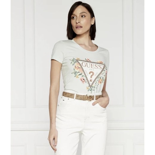 GUESS T-shirt TRIANGLE FLOWERS | Regular Fit Guess L Gomez Fashion Store