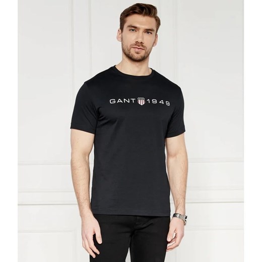T-shirt męski Gant wiosenny bawełniany 
