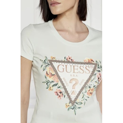 GUESS T-shirt TRIANGLE FLOWERS | Regular Fit Guess M Gomez Fashion Store