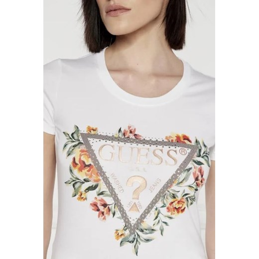 Bluzka damska Guess na wiosnę z elastanu