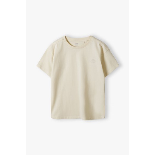 T-shirt bawełniany - ecru - Limited Edition ze sklepu 5.10.15 w kategorii Bluzki dziewczęce - zdjęcie 172378920
