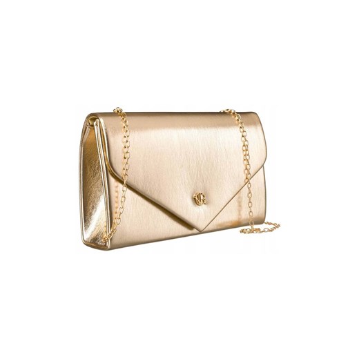 Złota elegancka kopertówka damska ze skóry ekologicznej ze sklepu 5.10.15 w kategorii Kopertówki - zdjęcie 172378923