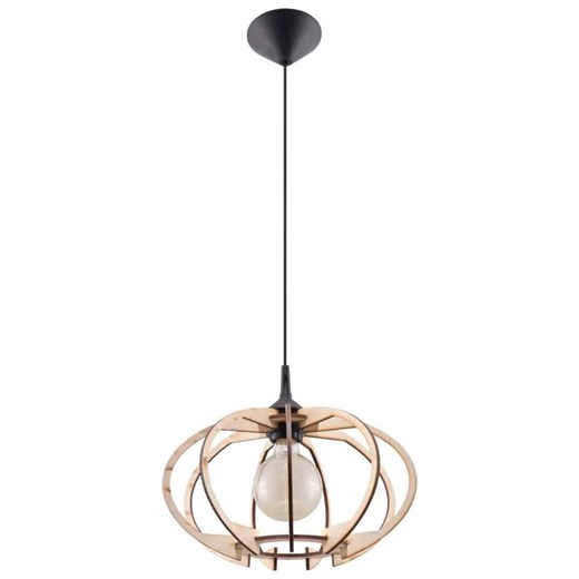 Drewniana lampa wisząca skandynawska - EX518-Mandelins ze sklepu Edinos.pl w kategorii Lampy wiszące - zdjęcie 172381231