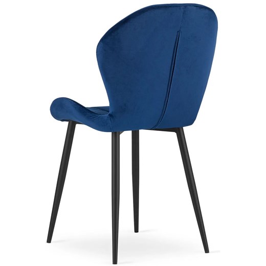 Niebieskie welurowe krzesło do stołu - Edi 3X Elior One Size Edinos.pl
