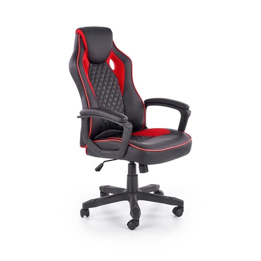 Fotel gabinetowy Deryl - czarny + czerwony ze sklepu Edinos.pl w kategorii Krzesła biurowe - zdjęcie 172381733