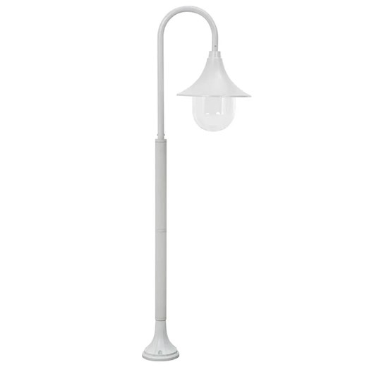 Biała pojedyncza lampa ogrodowa stojąca - A464 N1-F54 ze sklepu Edinos.pl w kategorii Oświetlenie ogrodowe - zdjęcie 172381852