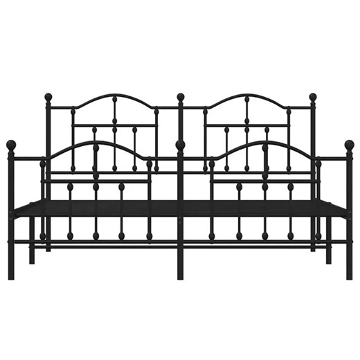 Czarne metalowe łóżko małżeńskie 180x200cm - Wroxo Elior One Size Edinos.pl