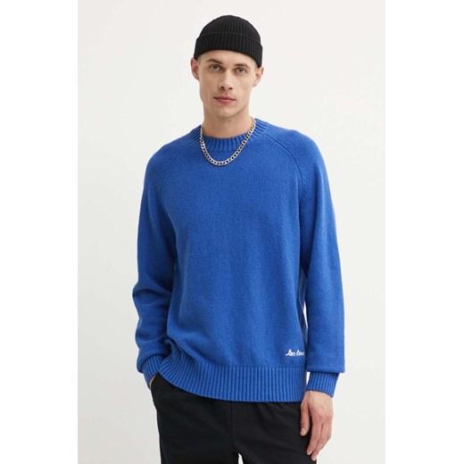 Les Deux sweter męski kolor niebieski  LDM310125 ze sklepu ANSWEAR.com w kategorii Swetry męskie - zdjęcie 172382713