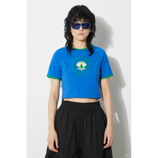 Bluzka damska Adidas Originals z krótkim rękawem z okrągłym dekoltem sportowa 