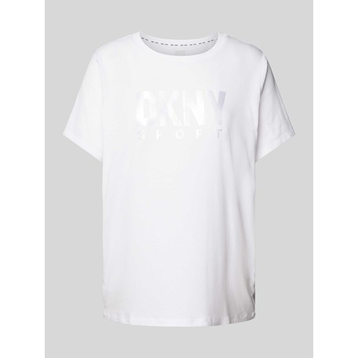 T-shirt z nadrukiem z logo ze sklepu Peek&Cloppenburg  w kategorii Bluzki damskie - zdjęcie 172383023
