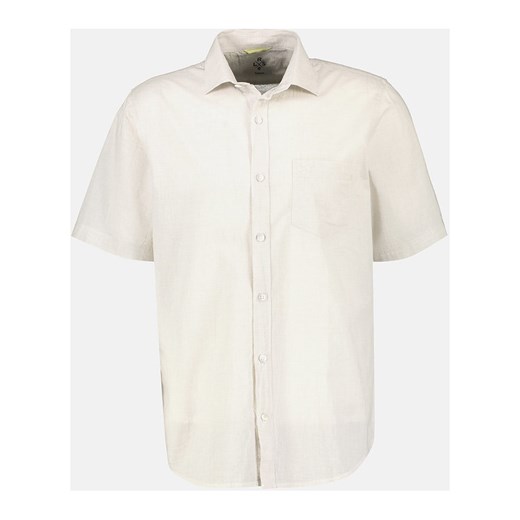 Biała koszula męska Lerros na wiosnę z krótkim rękawem bawełniana 