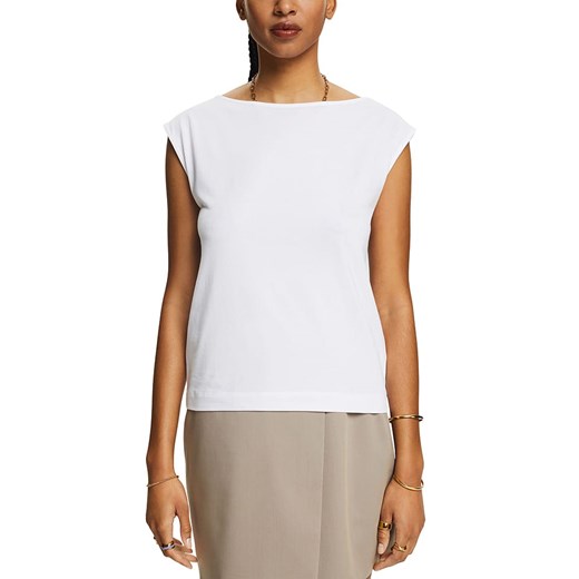 ESPRIT Koszulka w kolorze białym ze sklepu Limango Polska w kategorii Bluzki damskie - zdjęcie 172384230