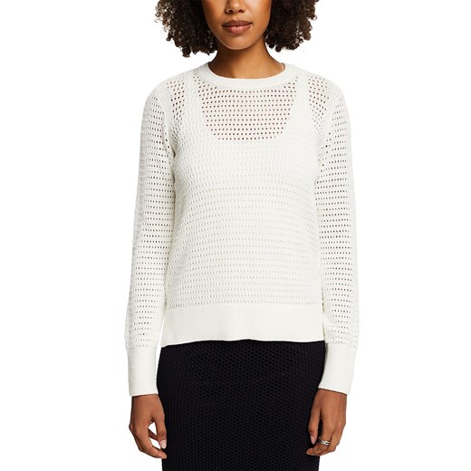 ESPRIT Sweter w kolorze białym ze sklepu Limango Polska w kategorii Swetry damskie - zdjęcie 172384282