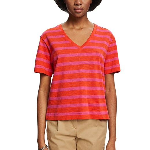 ESPRIT Koszulka w kolorze jasnoróżowo-pomarańczowym ze sklepu Limango Polska w kategorii Bluzki damskie - zdjęcie 172384290