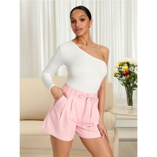 Sinsay - Szorty z lnem - różowy ze sklepu Sinsay w kategorii Szorty - zdjęcie 172385800