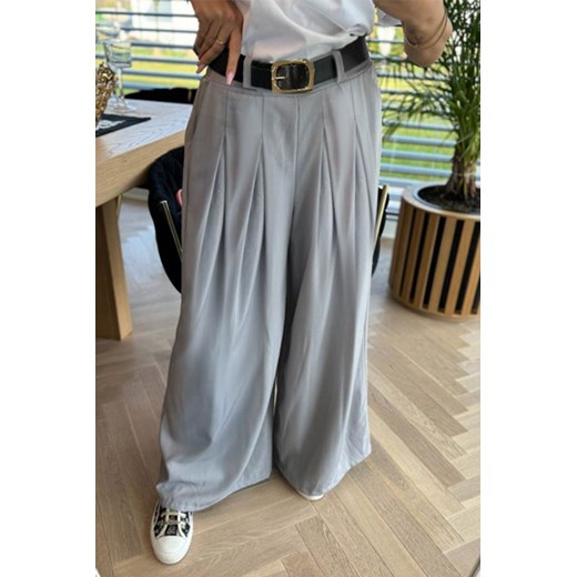 Spodnie RELNARDA GREY ze sklepu Ivet Shop w kategorii Spodnie damskie - zdjęcie 172386774