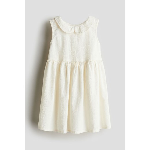 H & M - Bawełniana sukienka - Biały H & M 116 (5-6Y) H&M