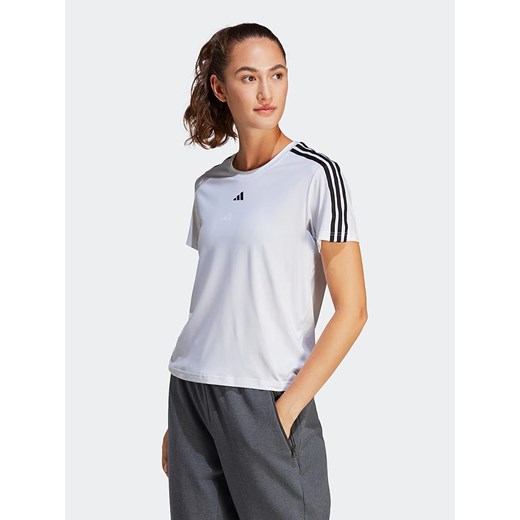 Bluzka damska Adidas z okrągłym dekoltem z krótkimi rękawami z elastanu 