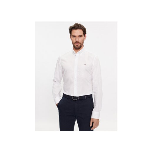 Tommy Hilfiger Koszula MW0MW31855 Biały Slim Fit ze sklepu MODIVO w kategorii Koszule męskie - zdjęcie 172390020