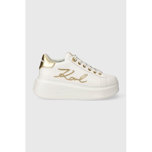 Karl Lagerfeld sneakersy skórzane ANAKAPRI kolor biały KL63510A ze sklepu ANSWEAR.com w kategorii Trampki damskie - zdjęcie 172392784