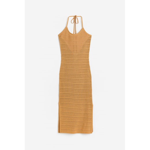 H & M - Sukienka o wyglądzie szydełkowej robótki - Żółty H & M S H&M