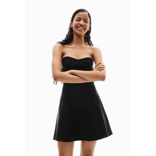 H & M - Sukienka bandeau z rozszerzanym dołem - Czarny H & M XS H&M