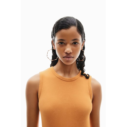 H & M - Sukienka bodycon w prążki - Pomarańczowy H & M XL H&M
