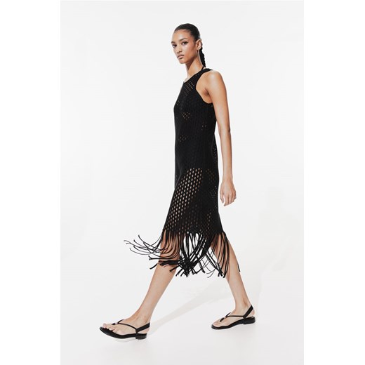 H & M - Sukienka o wyglądzie szydełkowej robótki - Czarny ze sklepu H&M w kategorii Sukienki - zdjęcie 172393540
