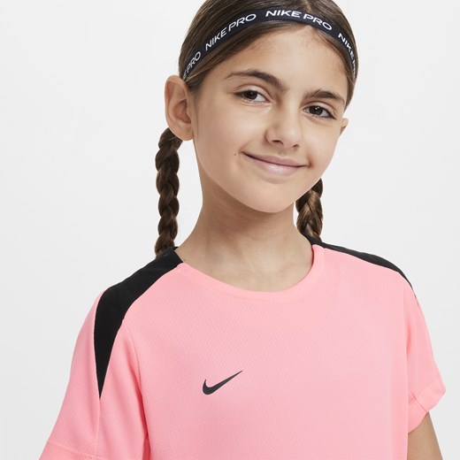 Bluzka dziewczęca różowa Nike z krótkim rękawem 