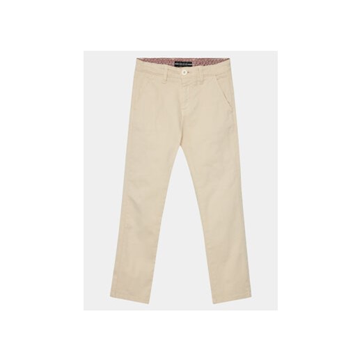 Guess Spodnie materiałowe Chino L3BB00 WFPMA Beżowy Regular Fit ze sklepu MODIVO w kategorii Spodnie chłopięce - zdjęcie 172397431