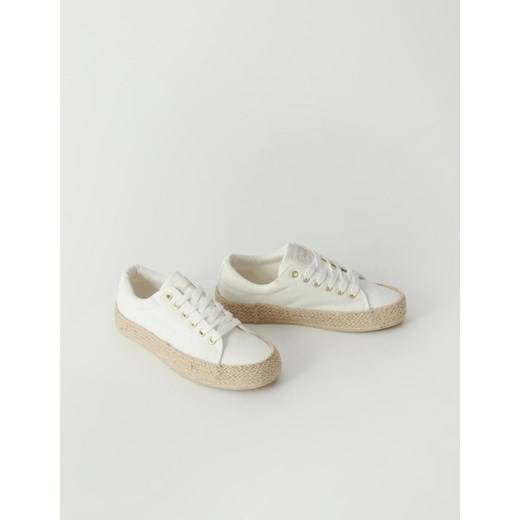 Espadryle damskie Diverse casual sznurowane na płaskiej podeszwie z tkaniny
