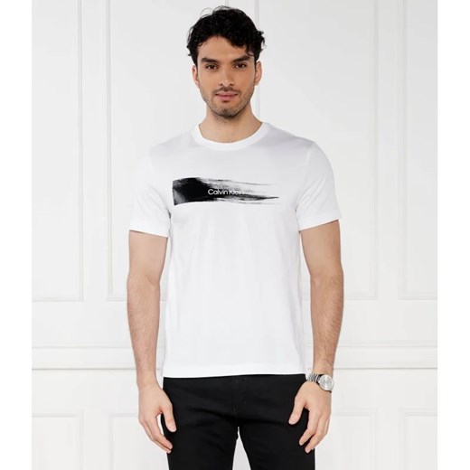 T-shirt męski Calvin Klein biały z bawełny 
