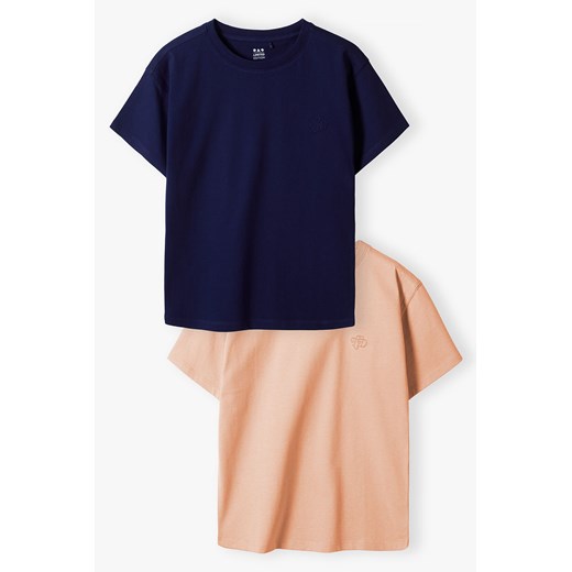 T-shirty dla dziecka - granatowy i brzoskwiniowy - Limited Edition ze sklepu 5.10.15 w kategorii Bluzki dziewczęce - zdjęcie 172402951