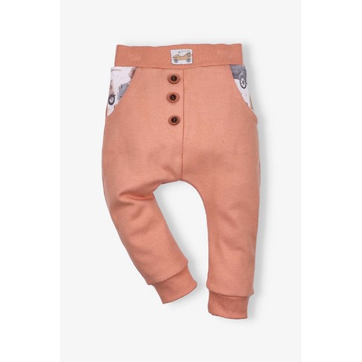 Spodnie niemowlęce CUTE CARS z bawełny organicznej ze sklepu 5.10.15 w kategorii Spodnie i półśpiochy - zdjęcie 172402972