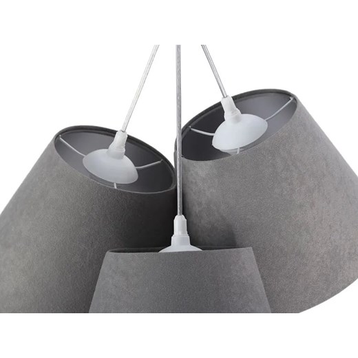 Szaro-srebrna lampa wisząca stożki - EXX68-Botina Lumes One Size Edinos.pl