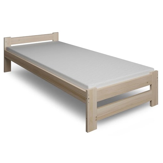 Pojedyncze drewniane łóżko 90x200 - Difo ze sklepu Edinos.pl w kategorii Łóżka i materace - zdjęcie 172404111