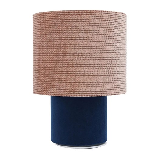 Granatowo-różowa lampa stołowa welurowa - A339 Z1-M67 ze sklepu Edinos.pl w kategorii Lampy dziecięce - zdjęcie 172404313