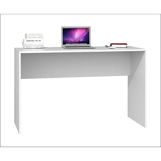 Białe długie minimalistyczne biurko - Luvis 2X Elior One Size Edinos.pl