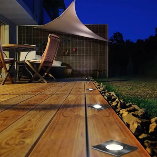 Czarna najazdowa lampa ogrodowa LED - O015-Jantun Lumes One Size Edinos.pl