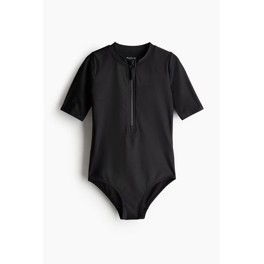 H & M - Kostium kąpielowy z krótkim rękawem - Czarny ze sklepu H&M w kategorii Stroje kąpielowe - zdjęcie 172405250