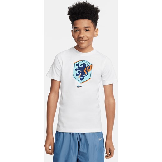 T-shirt piłkarski dla dużych dzieci Nike Holandia - Biel ze sklepu Nike poland w kategorii T-shirty chłopięce - zdjęcie 172407183