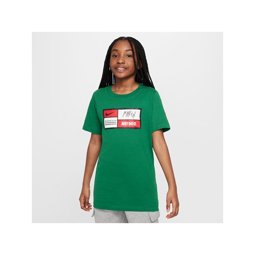 T-shirt piłkarski dla dużych dzieci Nike Portugalia - Zieleń ze sklepu Nike poland w kategorii Bluzki dziewczęce - zdjęcie 172407220