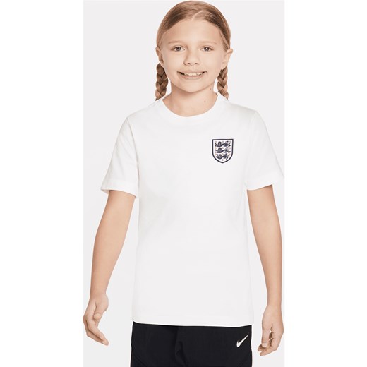 T-shirt piłkarski dla dużych dzieci Nike Anglia - Biel ze sklepu Nike poland w kategorii Bluzki dziewczęce - zdjęcie 172407232
