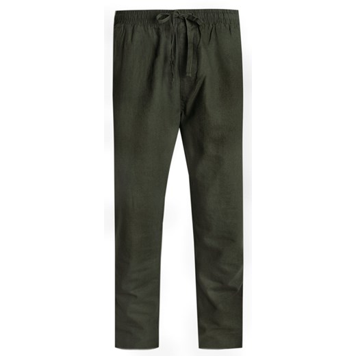 Lniane Spodnie Idealne na Lato - Brave Soul - Khaki SPBRSSS24BEACHkhaki ze sklepu JegoSzafa.pl w kategorii Spodnie męskie - zdjęcie 172408980