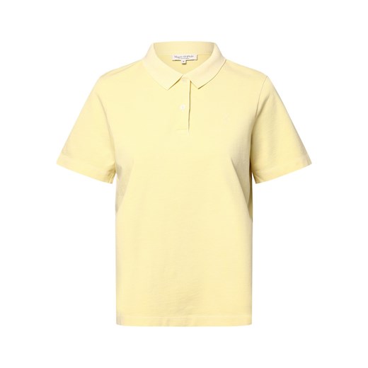 Marc O'Polo Damska koszulka polo Kobiety Stretch żółty jednolity ze sklepu vangraaf w kategorii Bluzki damskie - zdjęcie 172409754